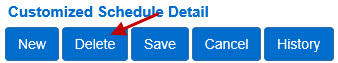 An image showing how to delete a customized schedule